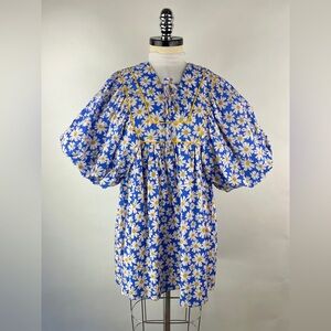 💚 3492. Daisy Floral Tie Front Mini Dress